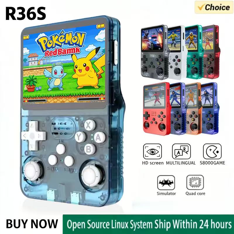 Retro Gaming Power Bank - R36S Handheld Game Console ARKOS System