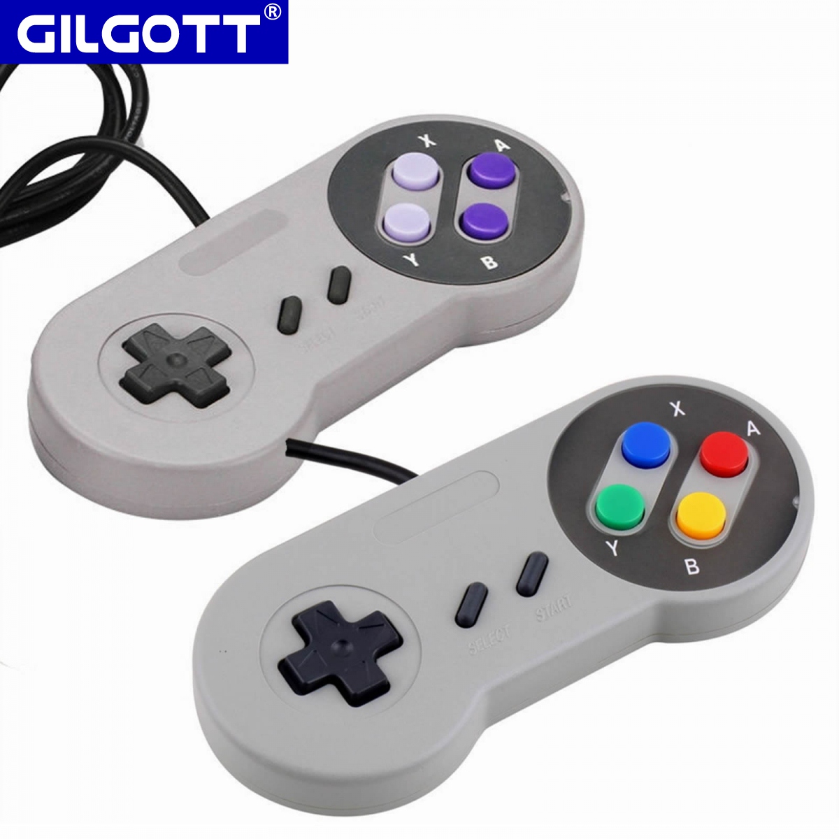 Retro Gaming Realm - 2PCS/Set 1.4M Wired USB Game Controller