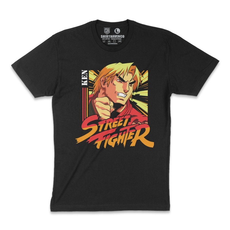 Retro Gaming Kent - 00012736#A-Ken T-Shirt Street Fighter Tee Retro