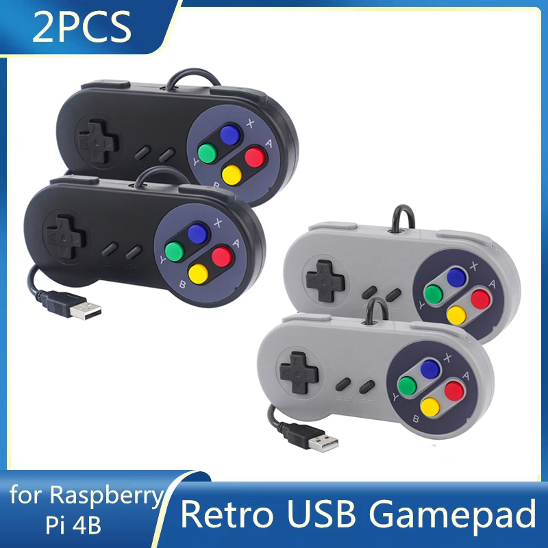 Retro Gaming Raspberry Pi - 2PCs USB Gamepad Retro Gaming Joystick