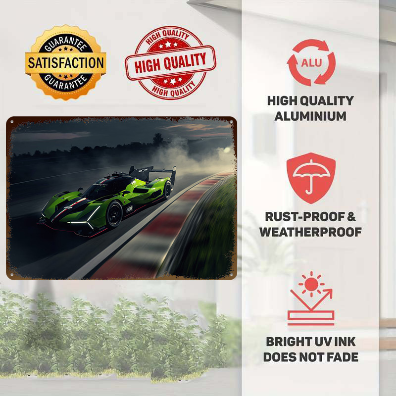 Green Race Car on Track Poster - đánh giá và giá Retro Gaming On