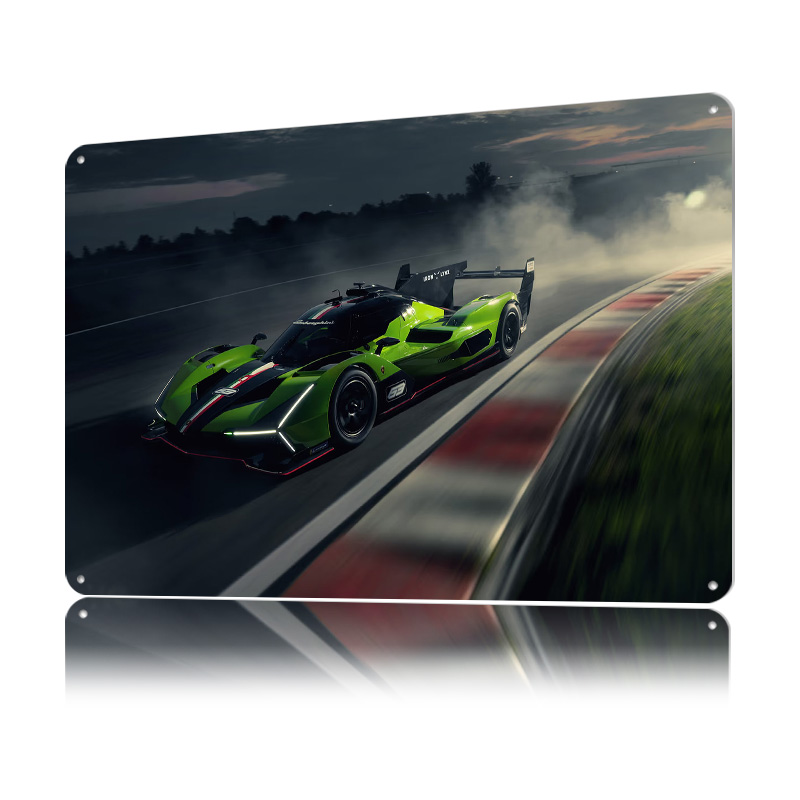 Green Race Car on Track Poster - đánh giá và giá Retro Gaming On