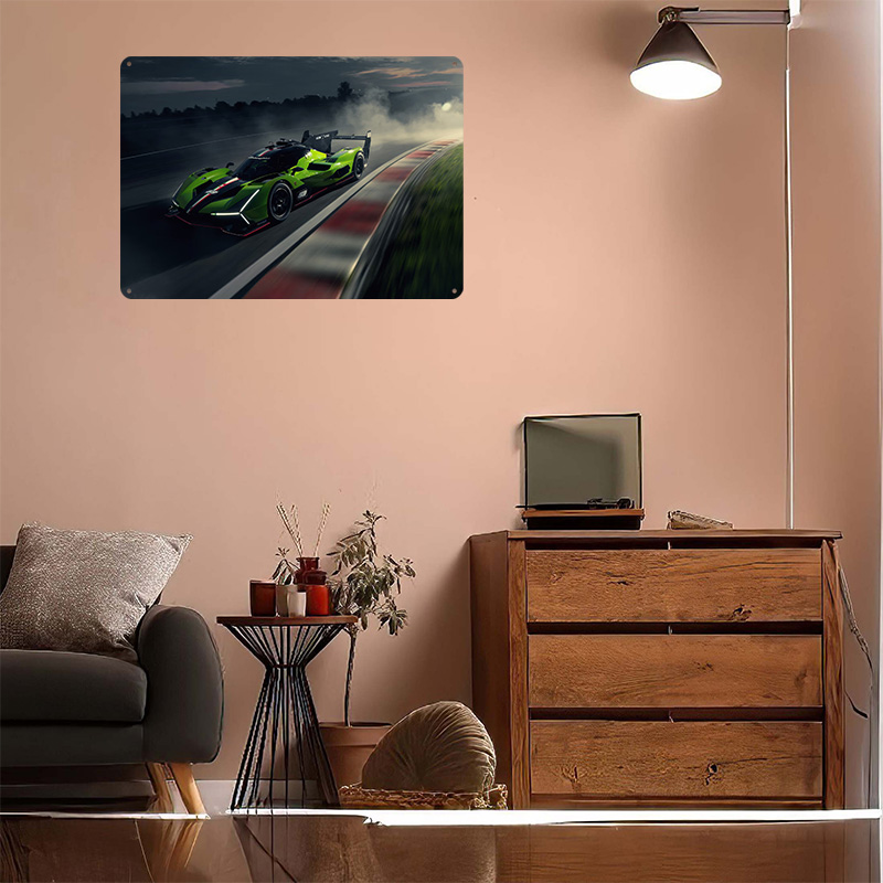 Green Race Car on Track Poster - đánh giá và giá Retro Gaming On