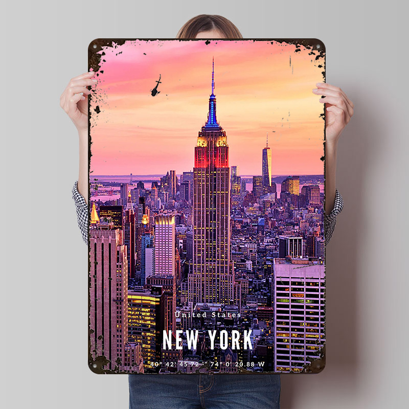 New York City Skyline Poster C - đánh giá và giá Retro Gaming York