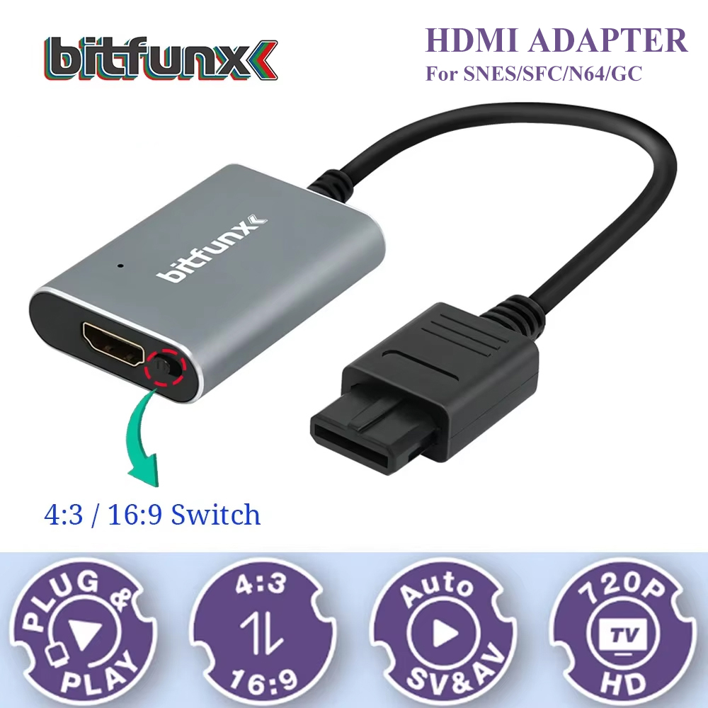 Bitfunx 720P Svideo / AV To HD - đánh giá và giá Retro Gaming Hdmi