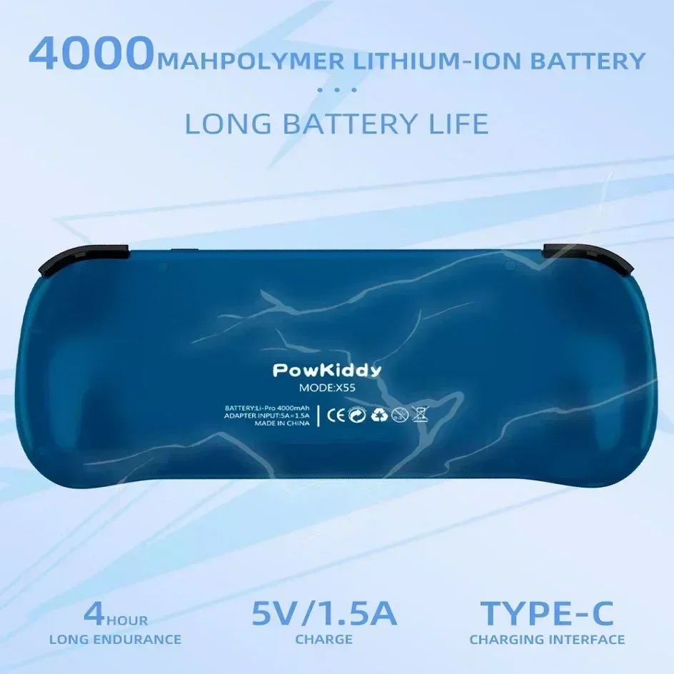 POWKIDDY X55 Handheld Game Con - đánh giá và giá Retro Gaming Power Bank