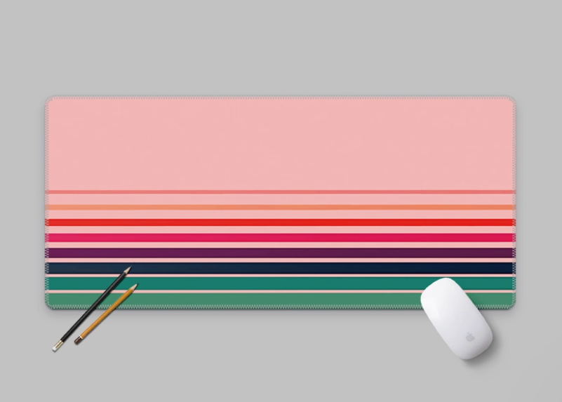 Retro Vintage Stripes Deskmat  - đánh giá và giá Retro Gaming On