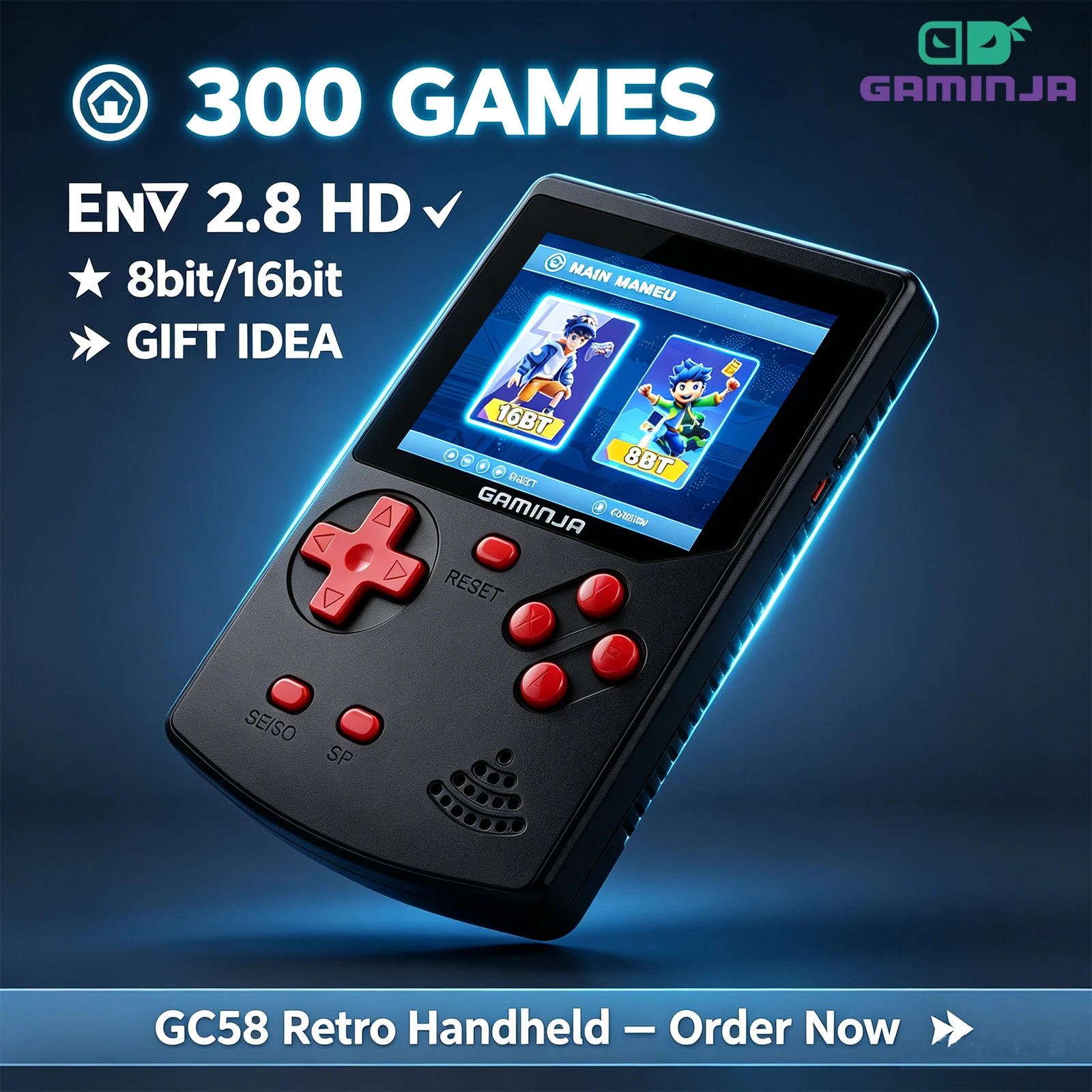GAMINJA Handheld Game Console  - đánh giá và giá Retro Gaming Power Bank