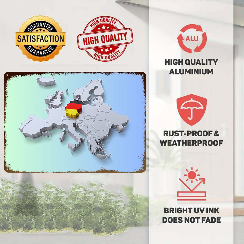 Germany on Europe Map Metal Po - đánh giá và giá Retro Gaming On