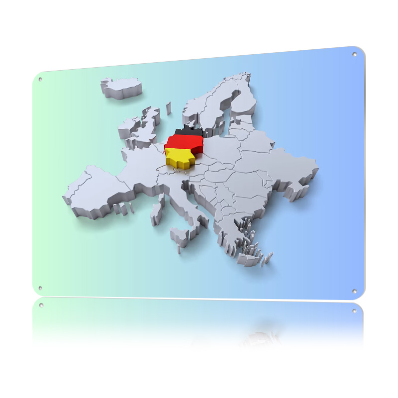 Germany on Europe Map Metal Po - đánh giá và giá Retro Gaming On
