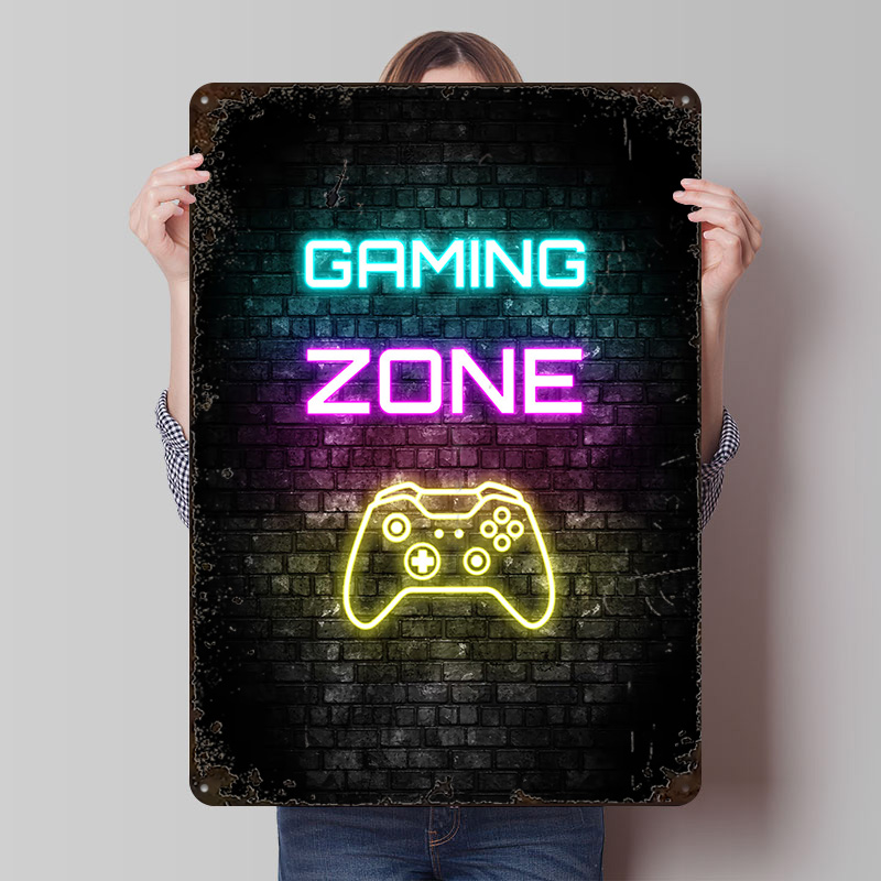 Gaming Zone Neon Sign on Brick - đánh giá và giá Retro Gaming On